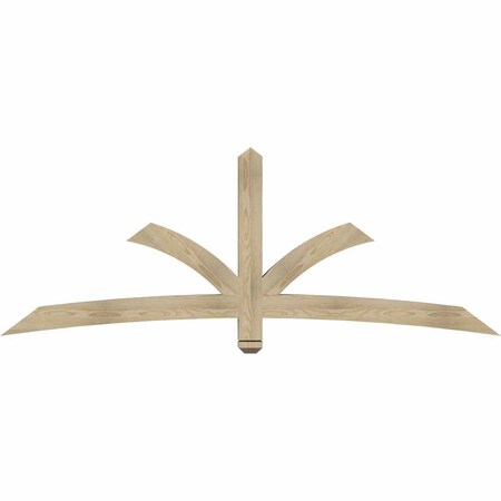 Ekena Millwork Davenport Rough Sawn Timber Gable Bracket, Douglas Fir, 84"W x 31"H x 4"D x 4"F, 9/12 Pitch GBW084X31X0404DAV00RDF